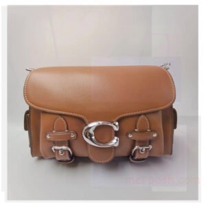 COACH Cargo Soft Tabby Shoulder Bag Burnished Amber Grain Leather CT721